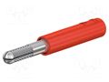 Connector: 4mm banana; adapter; 25A; red; 40.5mm; nickel plated STÄUBLI A-SLK4-S-22
