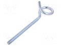 Hook; ring; steel; zinc; Thread len: 130mm; Overall len: 200mm DROMET D-HOH10200