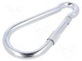 Carabiner; steel; for rope; L: 200mm; zinc; 15mm; with protection DROMET D-KSZ15200