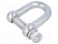 Dee shackle; steel; for rope; zinc; 22mm DROMET D-SK22