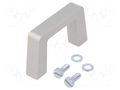 Holder; aluminium; grey; H: 40mm; L: 69mm; W: 12.2mm; handle MENTOR MR-268.1