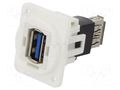 Coupler; USB A socket,both sides; FT; USB 3.0; plastic; 19x24mm CLIFF CP30205NXW