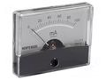 Ammeter; on panel; I DC: 0÷100mA; Class: 2.5; 60x47mm VELLEMAN VEL-AIM60100