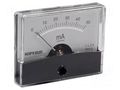 Ammeter; on panel; I DC: 0÷50mA; Class: 2.5; 60x47mm VELLEMAN VEL-AIM6050