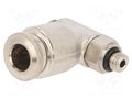 Push-in fitting; BANJO,angled; -0.99÷20bar; nickel plated brass AIGNEP 57550-6-M5