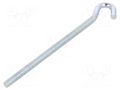 Hook; angular; steel; zinc; Thread len: 116mm; Overall len: 140mm DROMET D-HZ.6140