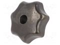 Knob; Ø: 63mm; Int.thread: M12; cast iron; DIN 6336 ELESA+GANTER DIN6336-GG-63-M12D