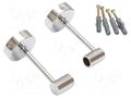 Holder; chromium plated; 200mm; 2pcs; brass,steel; PEN12 TOPMET TOP-F7009703