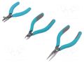 Kit: pliers; cutting,for wire stripping,half-rounded nose; ESD WELLER WEL.2450K