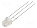LED; blue/yellow; 5mm; 140°; Front: flat; 2.1÷2.6/2.9÷3.6VDC; round OPTOSUPPLY OSYBMC57E1A