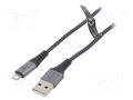 Cable; USB 2.0; Apple Lightning plug,USB A plug; 2m; 480Mbps GOOBAY USB-LIGHT-TXT/2.0