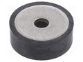 Washer; Base dia: 19mm; stainless steel; H: 7mm; Plating: rubber ELESA+GANTER GN438.5-19-7-4A70