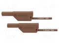 Test lead; 16A; banana plug 4mm,both sides; Urated: 1kV; brown SCHÜTZINGER VSFK8500125-BR