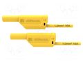 Test lead; 16A; banana plug 4mm,both sides; Urated: 1kV; yellow SCHÜTZINGER VSFK8700125-GE