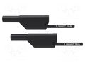 Test lead; 16A; banana plug 4mm,both sides; Urated: 1kV; black SCHÜTZINGER VSFK8700125-SW