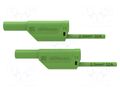 Test lead; 32A; banana plug 4mm,both sides; Urated: 1kV; Len: 0.5m SCHÜTZINGER VSFK87012550-GN