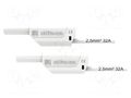 Test lead; 32A; banana plug 4mm,both sides; Urated: 1kV; white SCHÜTZINGER VSFK87012525-WS