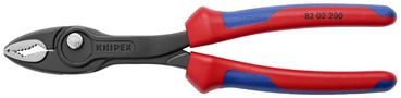 KNIPEX 82 02 200 TwinGrip Front and side gripping plier with multicomponent handles grey atramentized 212 mm 82 02 200 4003773087250