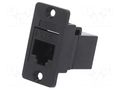 Coupler; Slim; Cat: 5e; 8p8c; RJ45 socket,both sides; 29mm; plastic CLIFF CP30620
