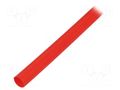 Heat shrink sleeve; glueless; 4: 1; 8mm; L: 1m; red; polyolefine RADPOL RCH1-8/2X1RD