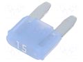 Fuse: fuse; 15A; 32VDC; automotive; 10.9mm; MINI; tin alloy ESKA 341829