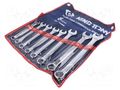 Wrenches set; combination spanner; 8pcs. KING TONY KT-1208MR