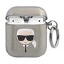 Karl Lagerfeld KLA2UKHGK AirPods cover czarny/black Glitter Karl`s Head, Karl Lagerfeld 3666339030254 3666339030254