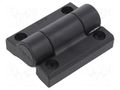 Hinge; Width: 55mm; technopolymer PA; black; H: 67mm ELESA+GANTER CFMR.67-NC-035