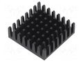 Heatsink: extruded; grilled; BGA; black; L: 27.9mm; W: 27.9mm; 658 Wakefield Thermal 658-35AB