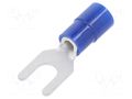 Tip: fork; M4; Ø: 4.3mm; 1.04÷2.63mm2; crimped; for cable; insulated NICHIFU TMEX2Y-4-BLU