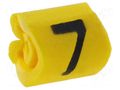 Markers; Marking: 7; 1÷3mm; PVC; yellow; -65÷105°C; leaded; HGDC1-3 HELLERMANNTYTON 515-01674