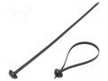 Cable tie; with fixing lugs; L: 375mm; W: 7.6mm; black; polyamide HELLERMANNTYTON BHT375-PA66HS-BK