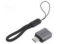 Adapter; USB 3.0; USB A socket,USB C plug; nickel plated; grey VENTION CDQH0