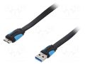 Cable; OTG,USB 3.0; USB A plug,USB B micro plug; 2m; black; PVC VENTION VAS-A12-B200