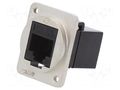 Coupler; FT; Cat: 6; 8p8c; RJ45 socket,both sides; 19x24mm; metal CLIFF CP30222M3