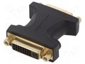 Adapter; DVI-I (24+5) socket,both sides; black VENTION ECHB0