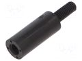Screwed spacer sleeve; cylindrical; polyamide; M3; M3; 14mm; black DREMEC TFM-M3X14/DR285RD