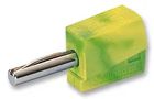 PLUG, 4MM, CAGE CLAMP, GREEN/YELLOW 215-911