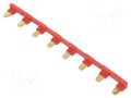 Connection bridge; 10A; 250VAC; Electr.connect: Push-in; red RELPOL ZGZP4-8RD