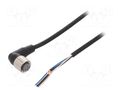 Cable: for sensors/automation; M12; PIN: 4; angled; Len: 10m; plug OMRON XS2FM12PUR4A10M