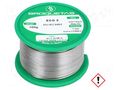 Tin; lead free; Sn97Ag3; 1mm; 100g; reel; 221°C; Flux: SW26 BROQUETAS ECO2-10/01H