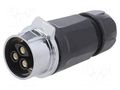 Connector: circular; plug; size 28; 02; female; PIN: 3; 500V; 43A LUTRONIC 2840-03