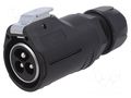 Connector: circular; plug; size 28; 02; male; PIN: 3; 500V; Quicklock LUTRONIC 2850-03