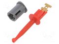 Clip-on probe; hook type; 6A; 60VDC; red; Grip capac: max.3.5mm ELECTRO-PJP PJP6012-PRO-R