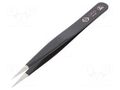 Tweezers; Blade tip shape: sharp; Tweezers len: 120mm; ESD C.K CK-T2369D