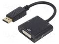 Adapter; DisplayPort plug,DVI-I (24+5) socket; DisplayPort 1.1 GEMBIRD A-DPM-DVIF-002