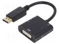 Adapter; DisplayPort plug,DVI-I (24+5) socket; DisplayPort 1.1 GEMBIRD A-DPM-DVIF-002
