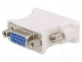 Converter; D-Sub 15pin HD socket,DVI-I (24+5) plug; white GEMBIRD A-DVI-VGA