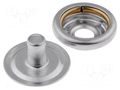 Female press stud; ESD; brass; press stud female 10mm ELME 604/F10