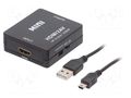 Converter; Support: Full HD 1080p; Out: RCA socket x3 GEMBIRD DSC-HDMI-CVBS-001